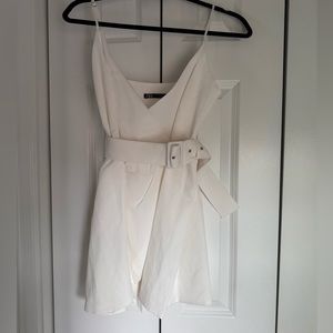 Zara White Belted Wrap Dress - Size XS - worn once